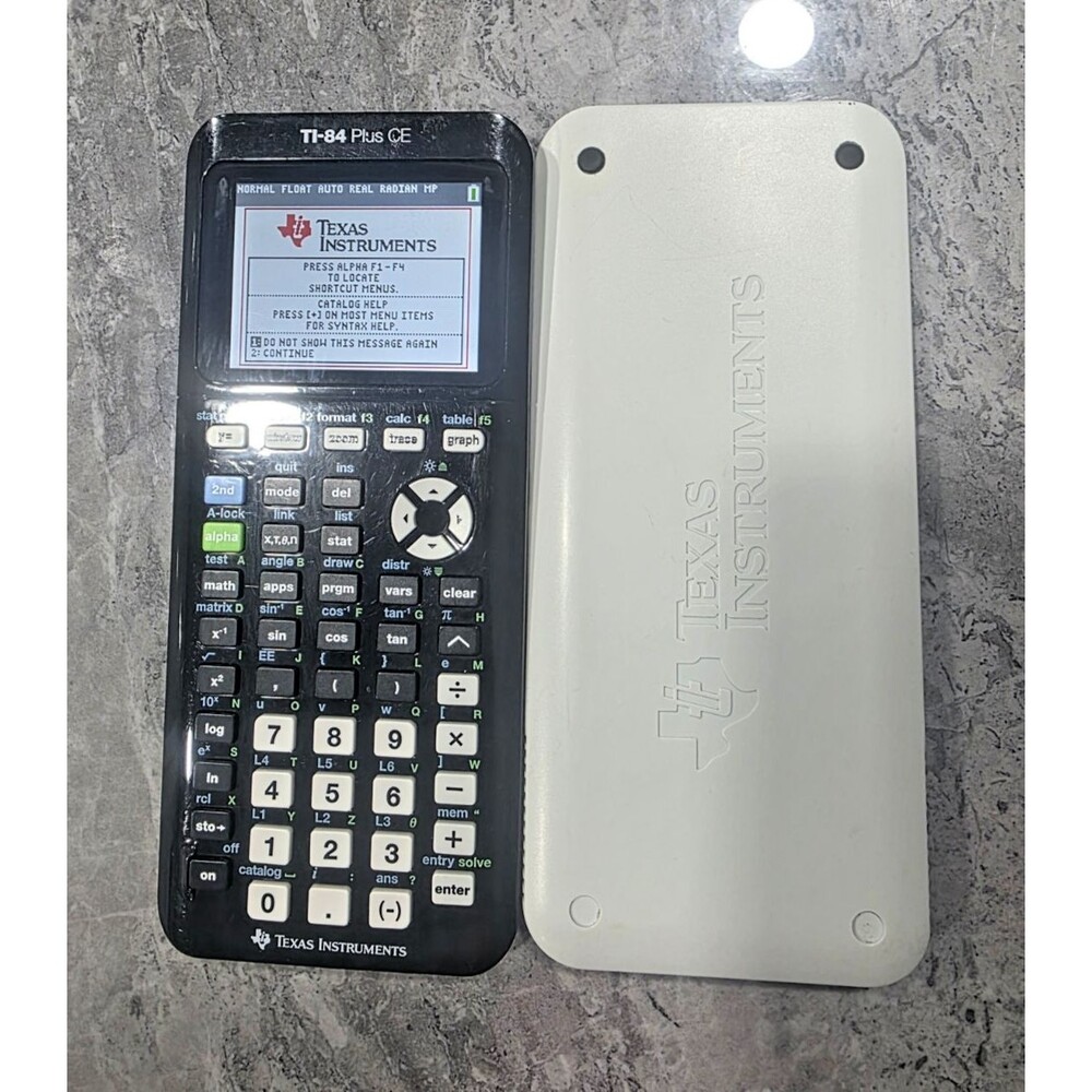 TEXAS INSTRUMENTS TI-84 PLUS CE  GRAPHING CALCULATOR BLACK & WHITE